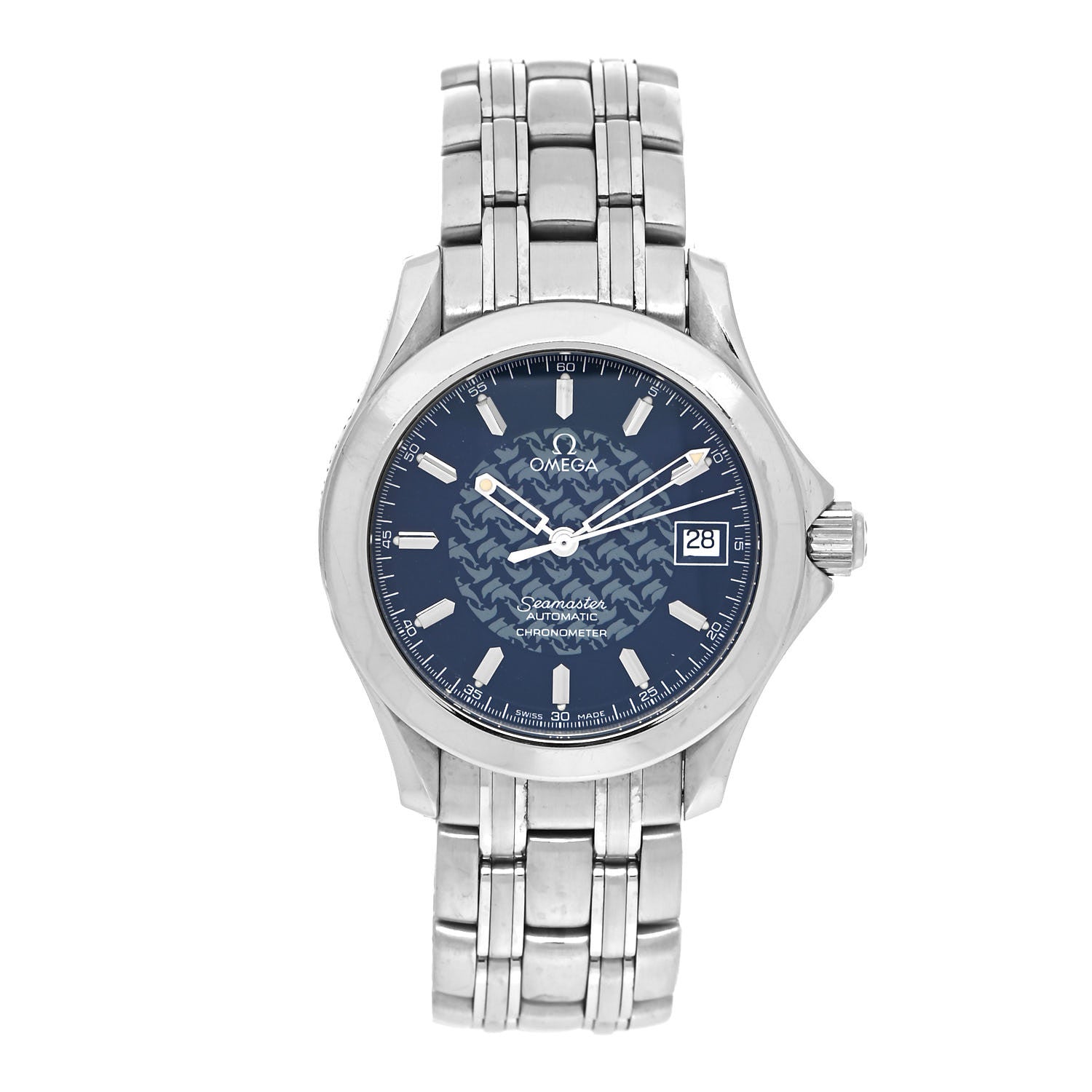 Omega Stainless Steel 36mm Seamaster Jacques Mayol Automatic Watch Blue 2500.80 1 of 4