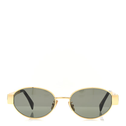 Celine Metal Triomphe 01 Sunglasses CL40235U Gold Green 2 of 7