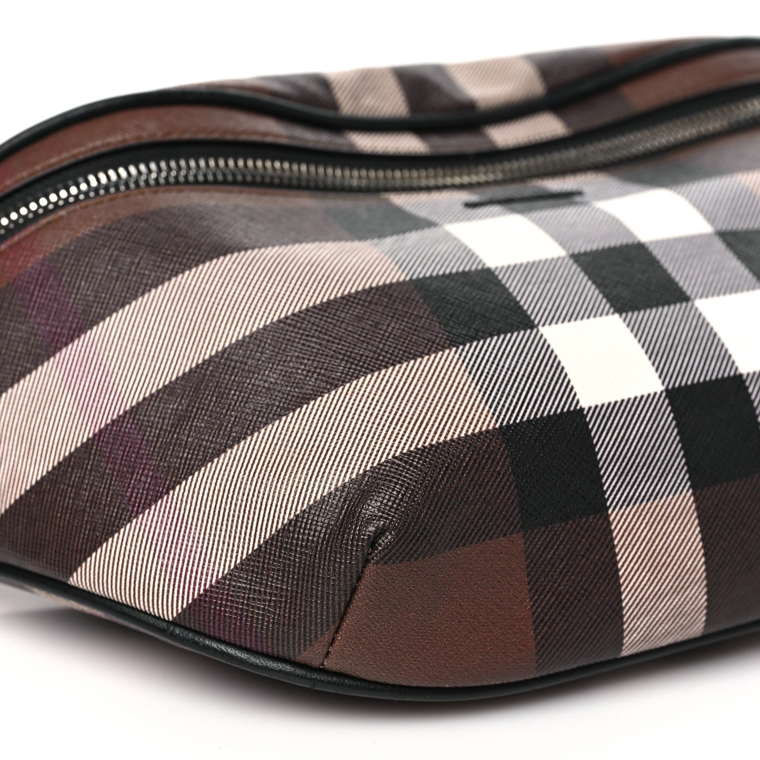 Burberry E-canvas Check Cason Bum Bag Dark Birch Brown 9 of 10
