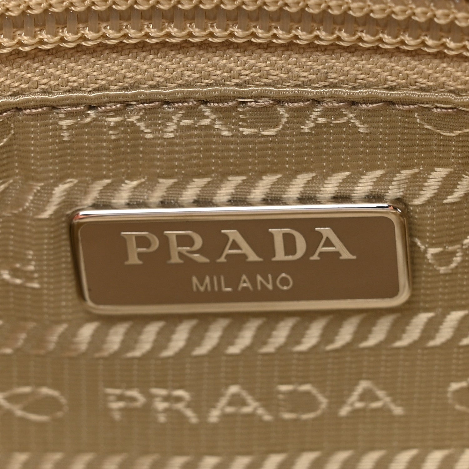 Prada Tessuto Nylon Saffiano Wristlet Cammeo 6 of 7