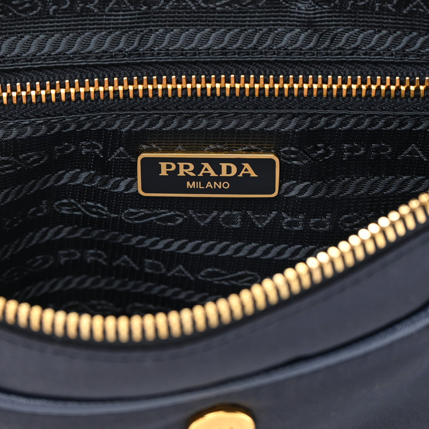 Prada Tessuto Nylon Saffiano Crossbody Bag Bleu 6 of 12