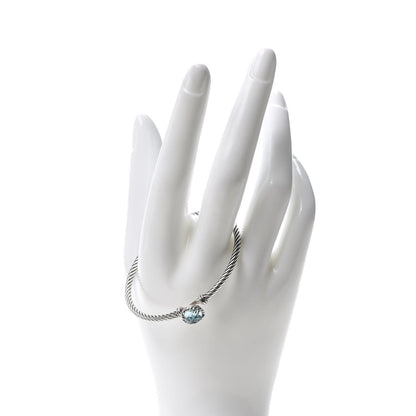 David Yurman Sterling Silver Blue Topaz 3mm Chatelaine Bracelet 2 of 4