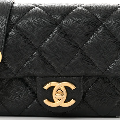Chanel Caviar Quilted Mini Twist Your Buttons Flap Black 8 of 11