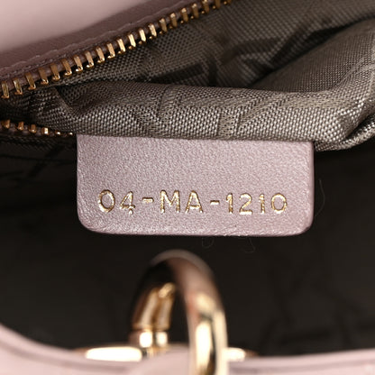 Christian Dior Metallic Lambskin Cannage Mini Lady Dior Lotus 7 of 11