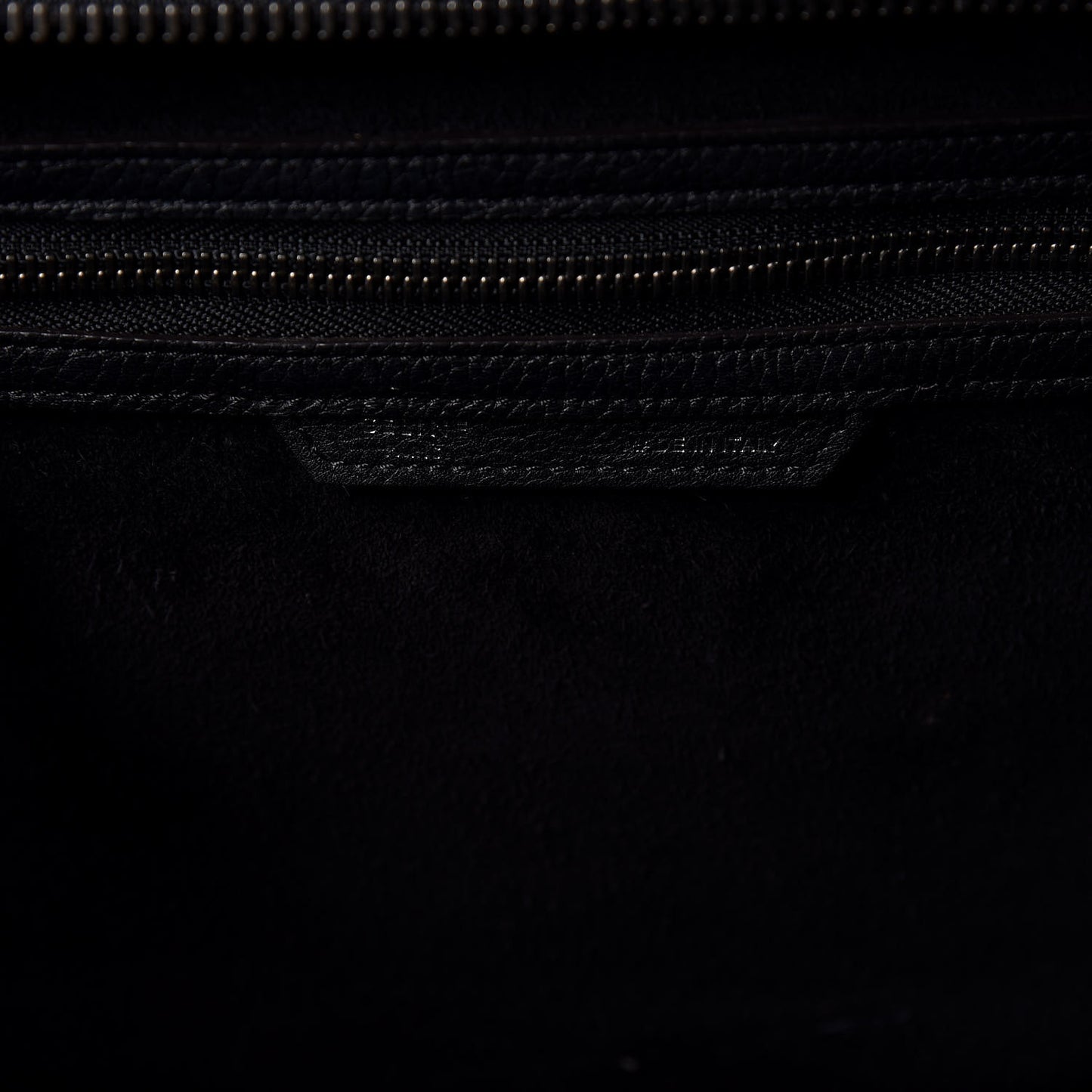 Drummed Calfskin Mini Luggage Black
