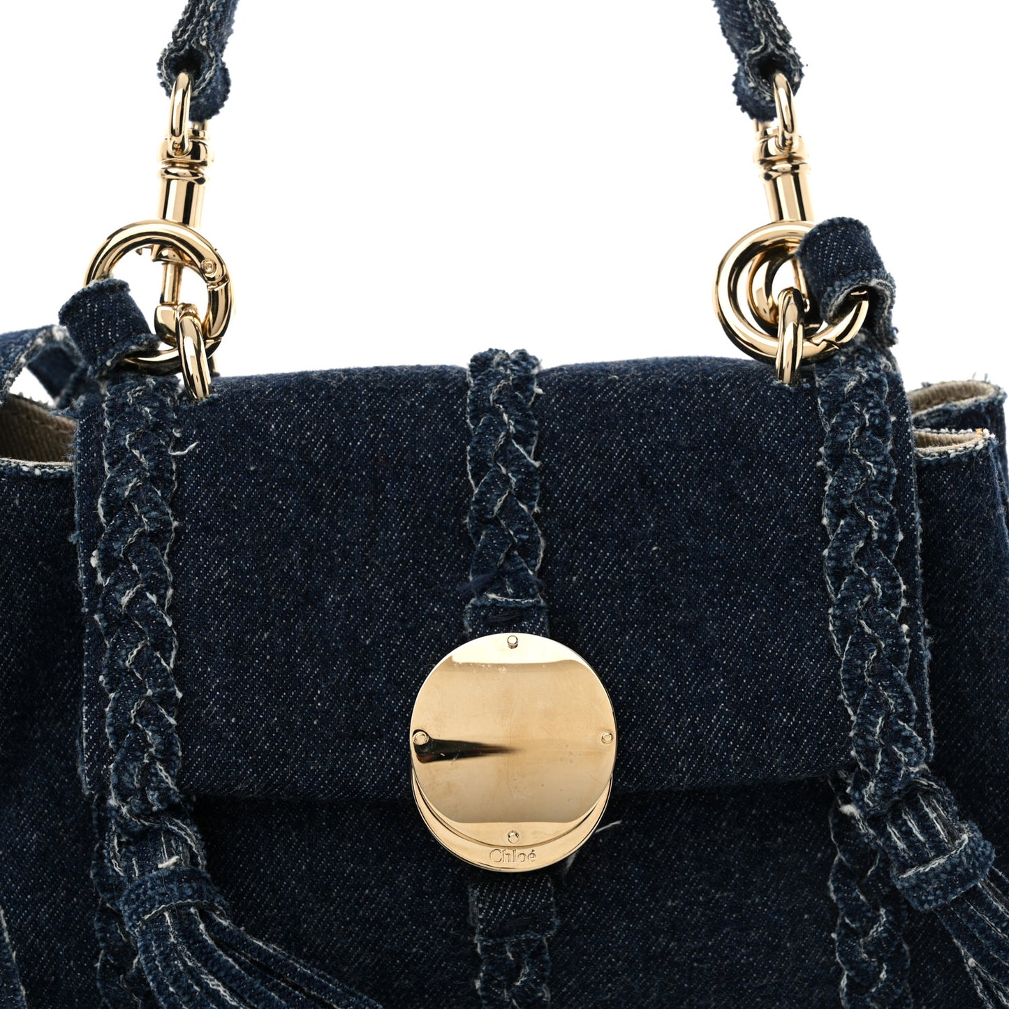 Denim Mini Penelope Soft Shoulder Bag Blue