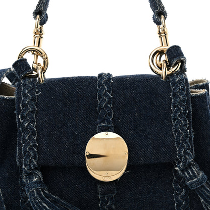Chloe Denim Mini Penelope Soft Shoulder Bag Blue 8 of 15
