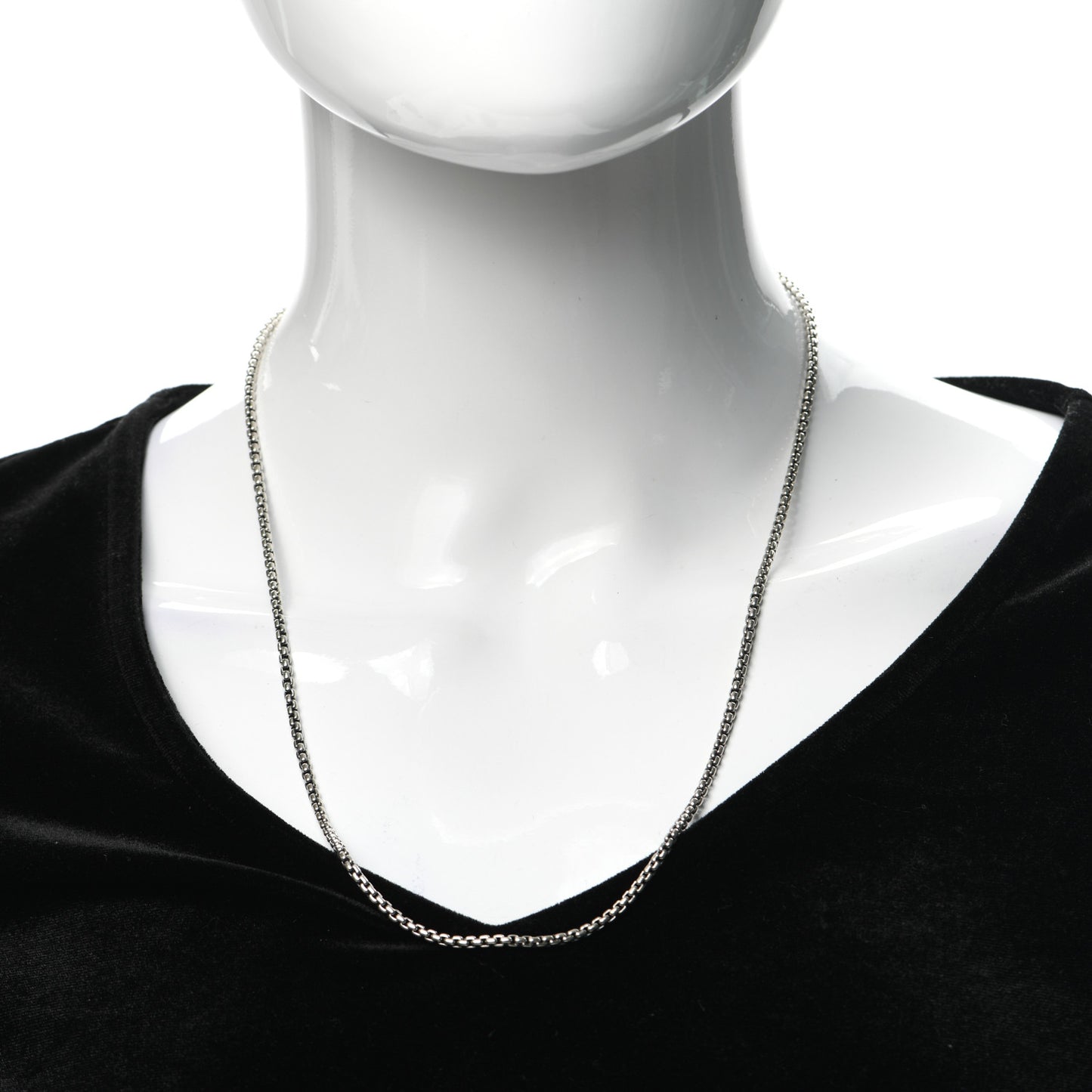 Sterling Silver 2.7mm Small Box Chain Necklace 22"