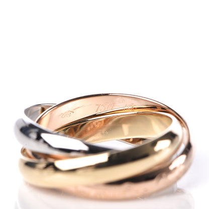 Cartier 18K Pink Yellow White Gold Classic Les Must De Trinity Ring 53 6.25 5 of 5