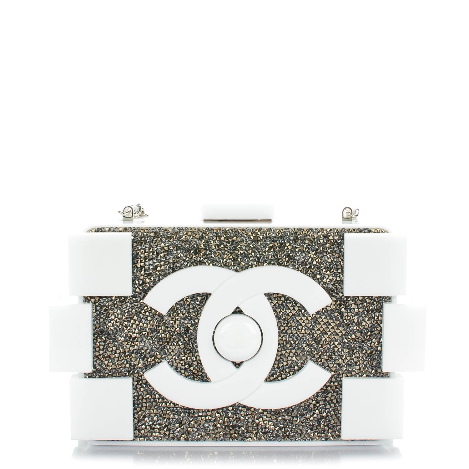 Chanel Plexiglass Crystal Lego Clutch White 1 of 7