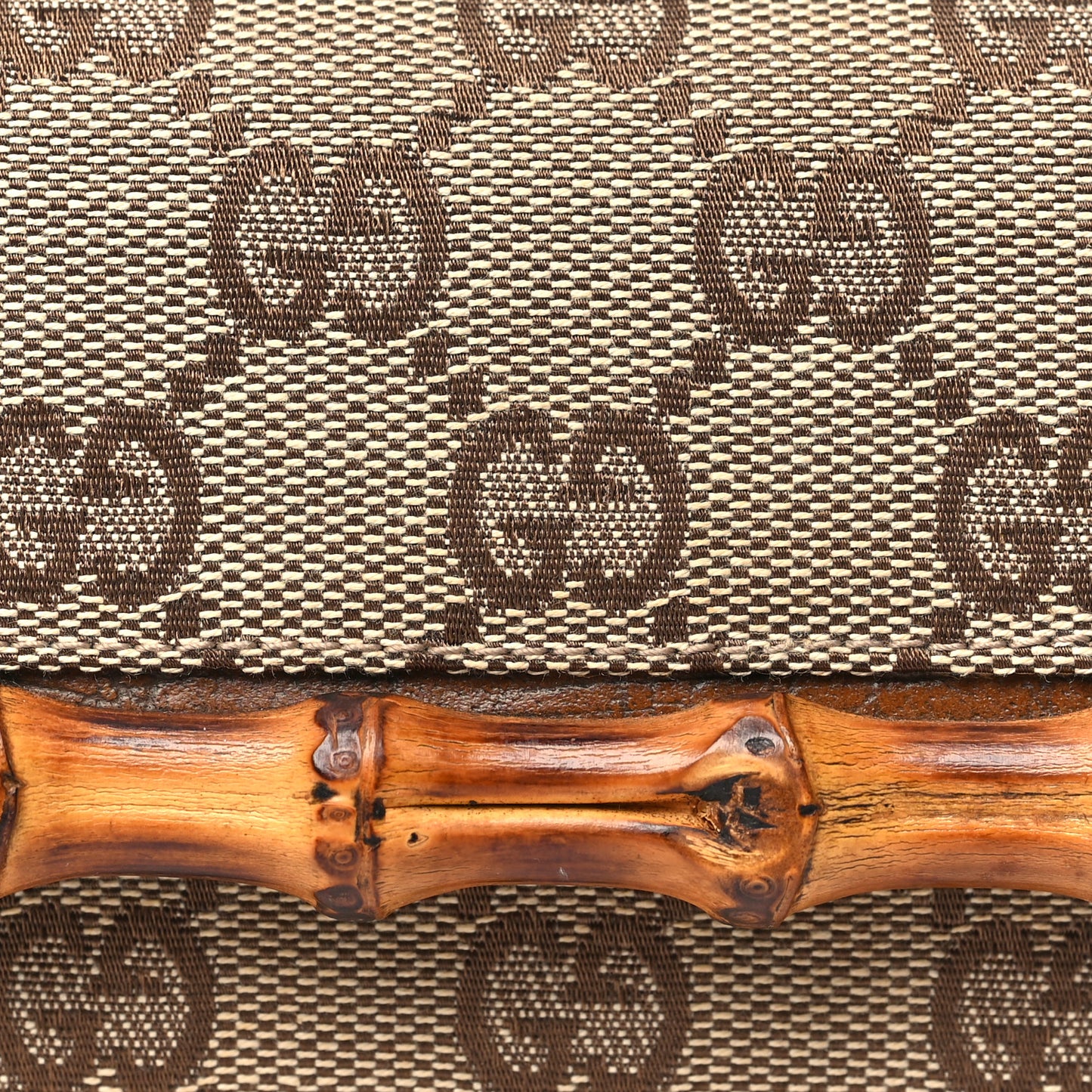 Monogram Bamboo Bar Clutch Dark Brown