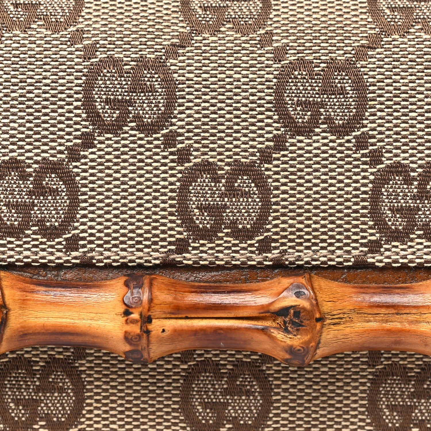 Gucci Monogram Bamboo Bar Clutch Dark Brown 7 of 10