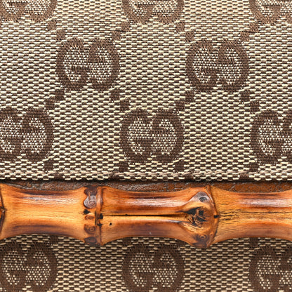 Gucci Monogram Bamboo Bar Clutch Dark Brown 7 of 10