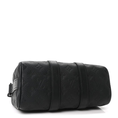 Louis Vuitton Monogram Taurillon Keepall Bandouliere 25 Black 4 of 10