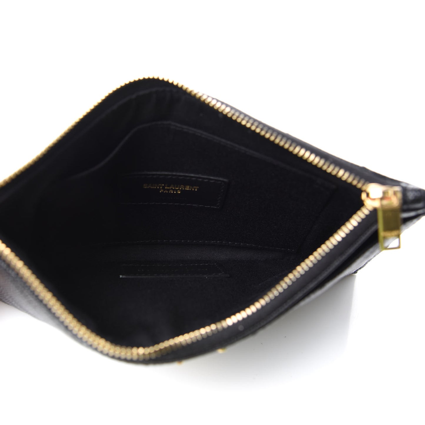 Grain De Poudre Chevron Monogram Bill Pouch Black