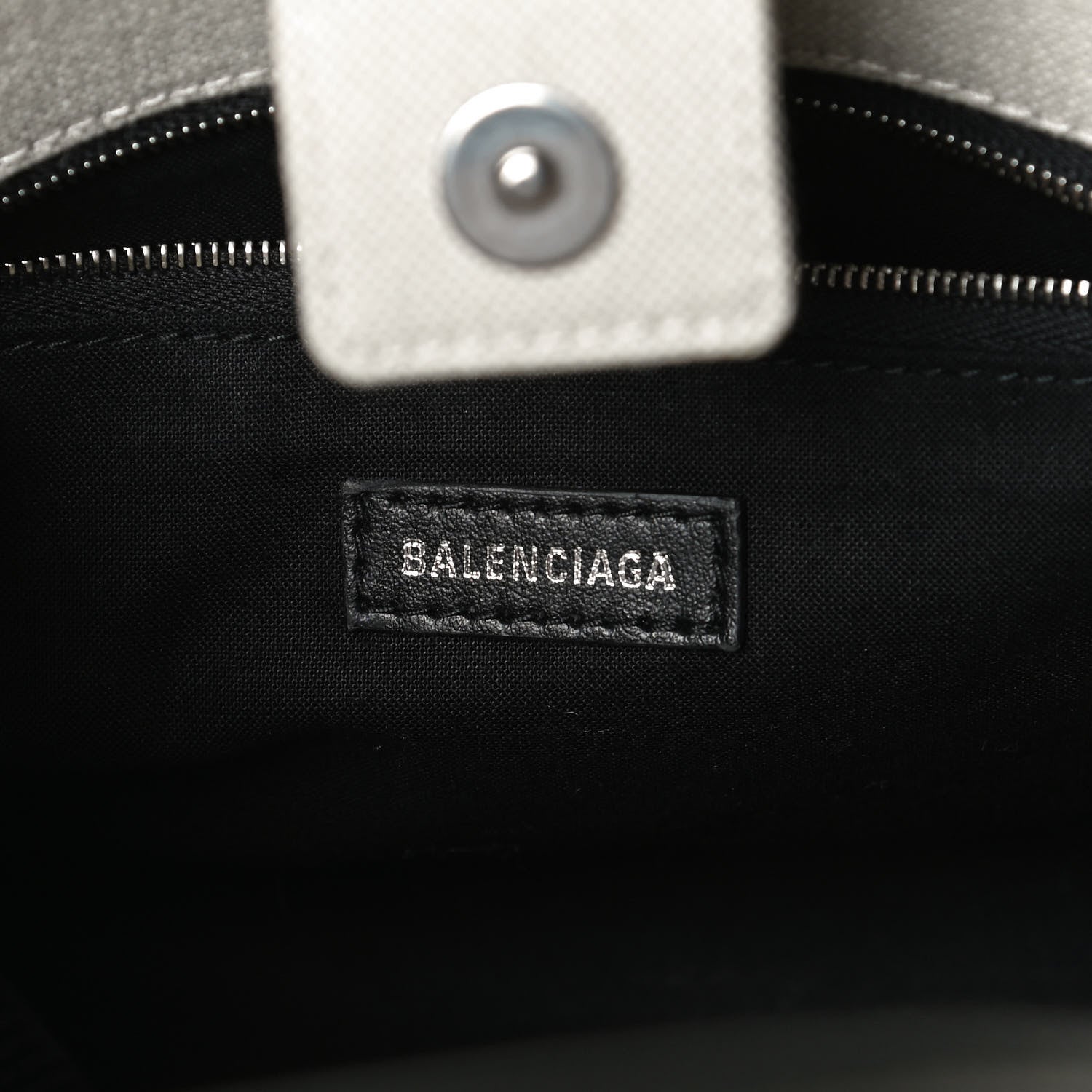 Balenciaga Cotton Canvas Calfskin Trade East West Tote XS Black 6 of 10