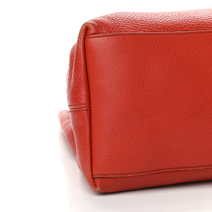 Gucci Pebbled Calfskin Medium Soho Chain Shoulder Bag Tabasco Red 8 of 9