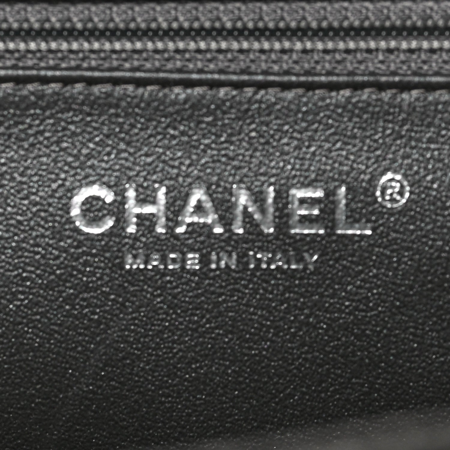 Chanel Metallic Caviar Quilted Clutch Dark Silver 5 of 7