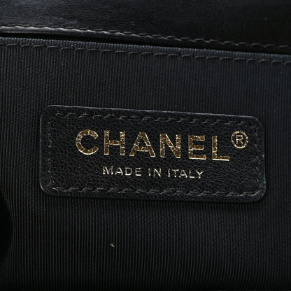 Chanel Fabric Chevron Braided Medium Boy Flap Black White 6 of 9
