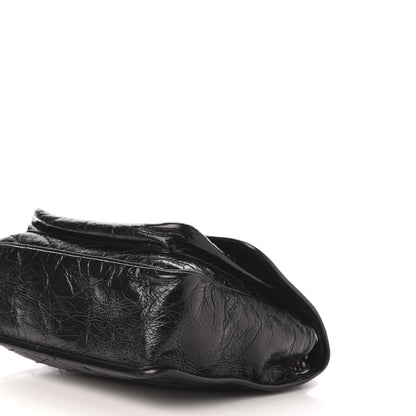 Saint Laurent Crinkled Calfskin Matelasse Monogram Medium Niki Chain Satchel Black 10 of 12