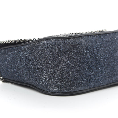Stella McCartney Metallic Glitter Mini Falabella Box Shoulder Bag Blue 9 of 10