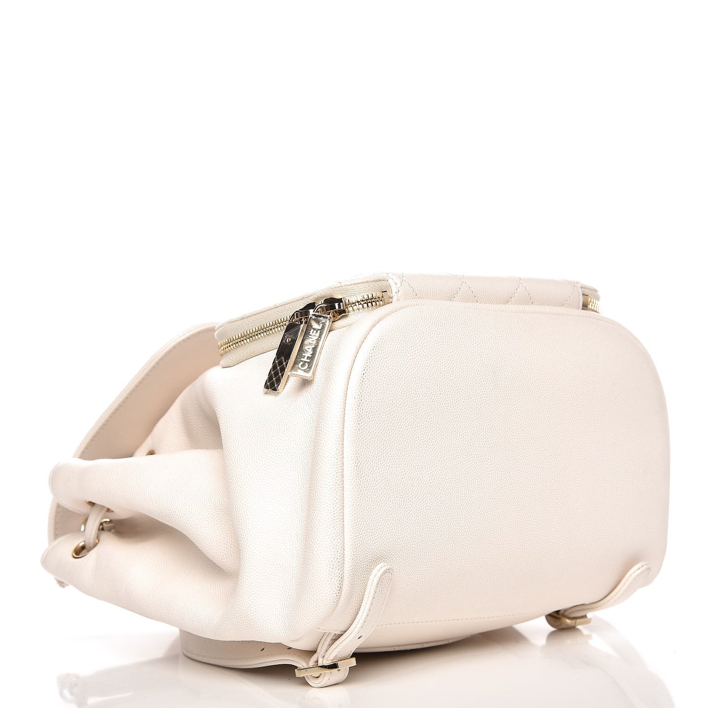 Caviar Quilted Business Affinity Backpack White