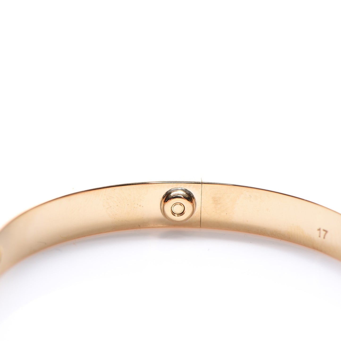 18K Yellow Gold 4 Diamond LOVE Bracelet 17