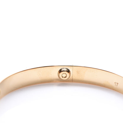 Cartier 18K Yellow Gold 4 Diamond LOVE Bracelet 17 5 of 10