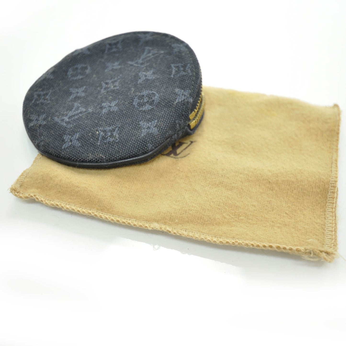 Mini Lin Round Coin Purse Blue