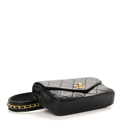 Chanel Lambskin Quilted Flap Waist Belt Bag Black 4 of 12