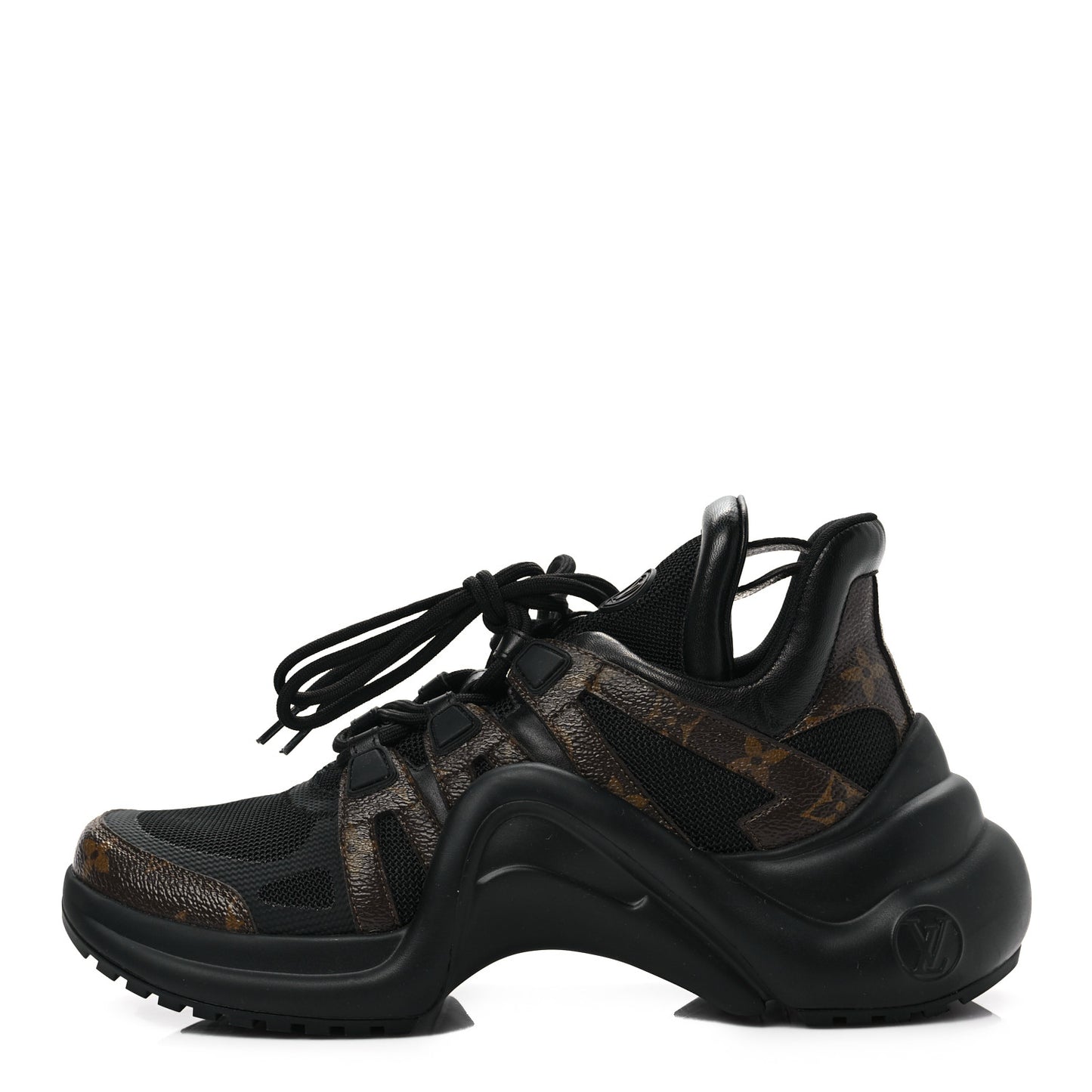 Calfskin Patent Monogram LV Archlight Sneakers 40 Black