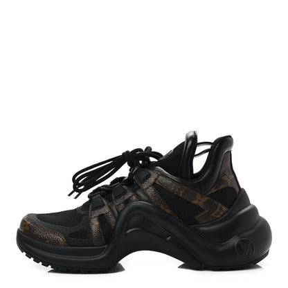 Louis Vuitton Calfskin Patent Monogram LV Archlight Sneakers 40 Black 1 of 7