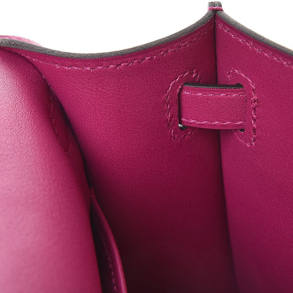 Hermes Swift Kelly Pochette Clutch Rose Pourpre 17 of 24