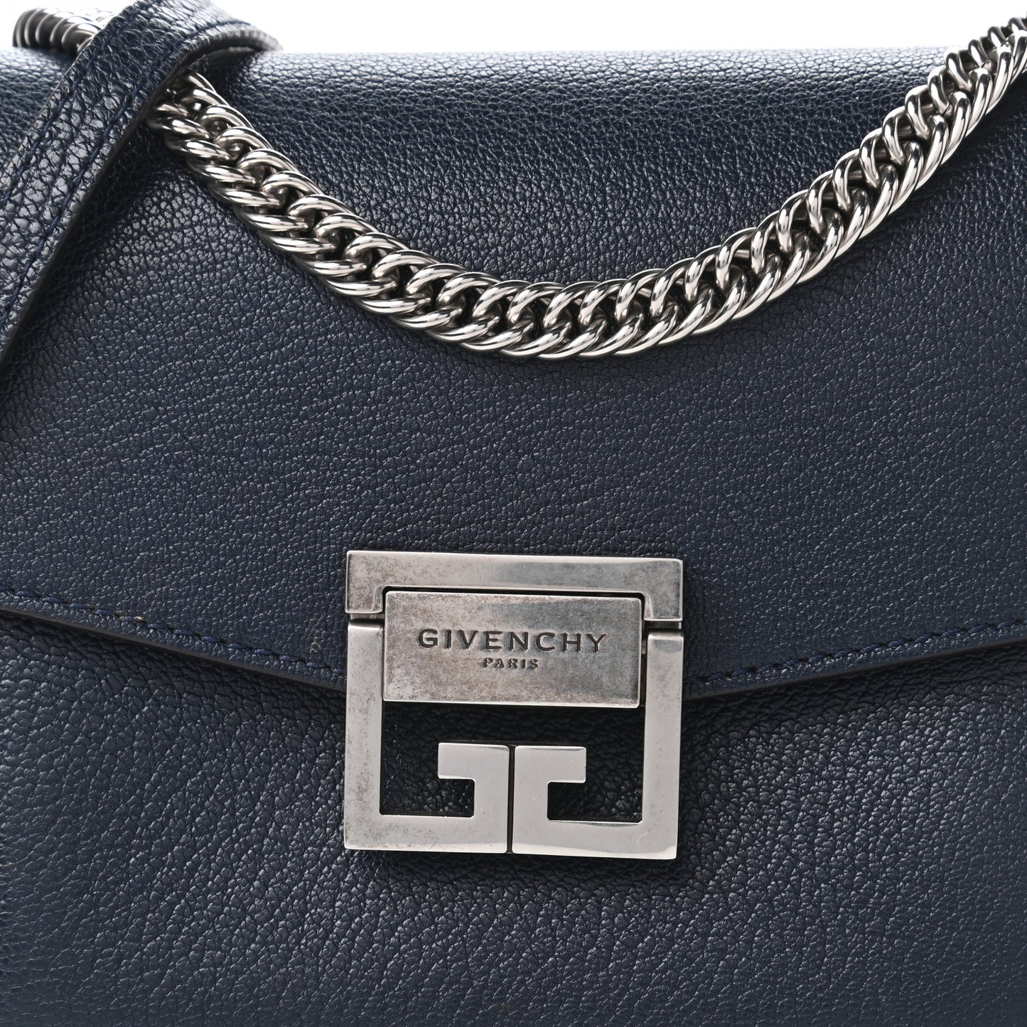 Goatskin Small GV3 Shoulder Bag Dark Blue
