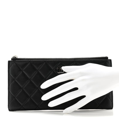 Chanel Lambskin Quilted Zip Pouch Black 2 of 8