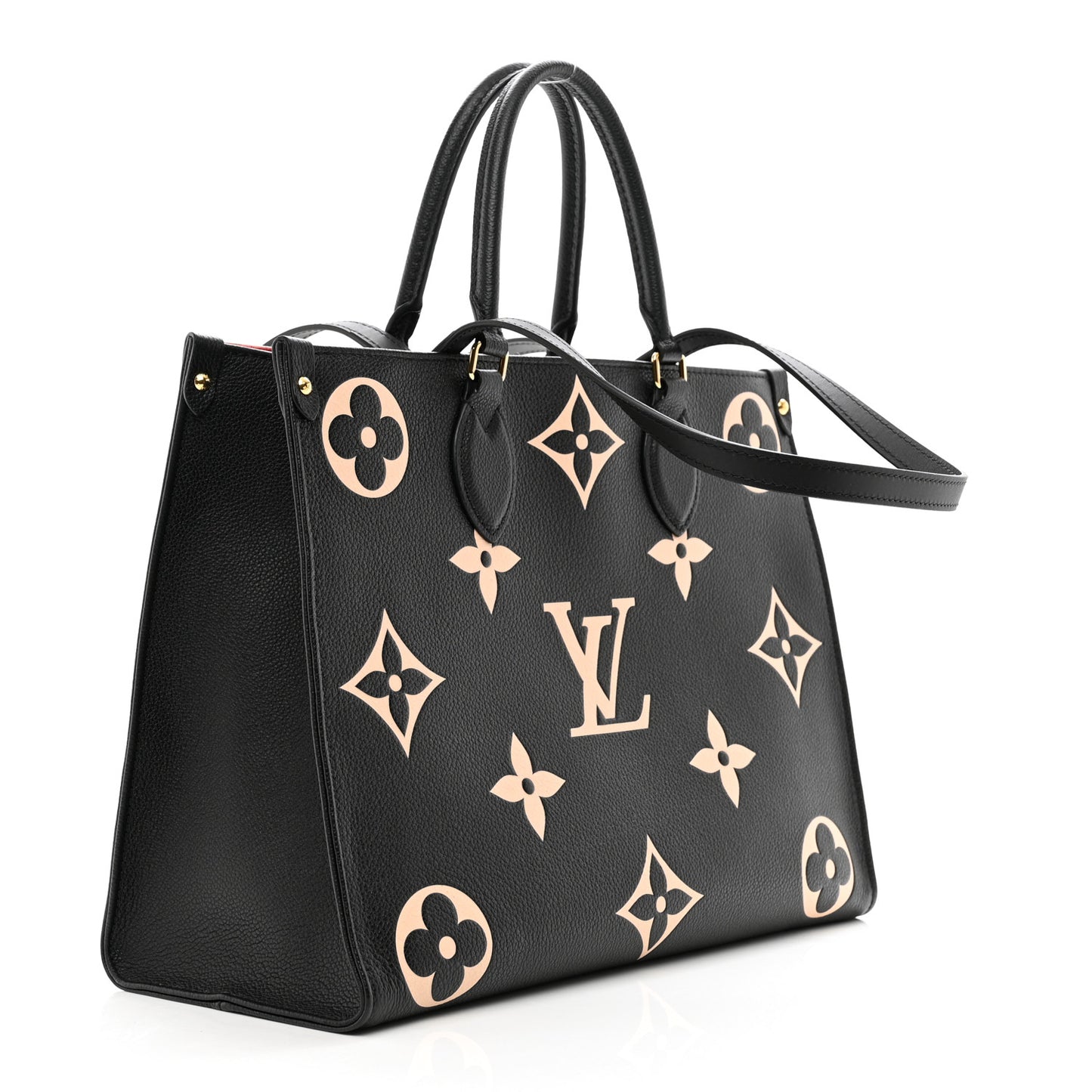 LOUIS VUITTON Empreinte Monogram Giant Onthego MM Black Beige