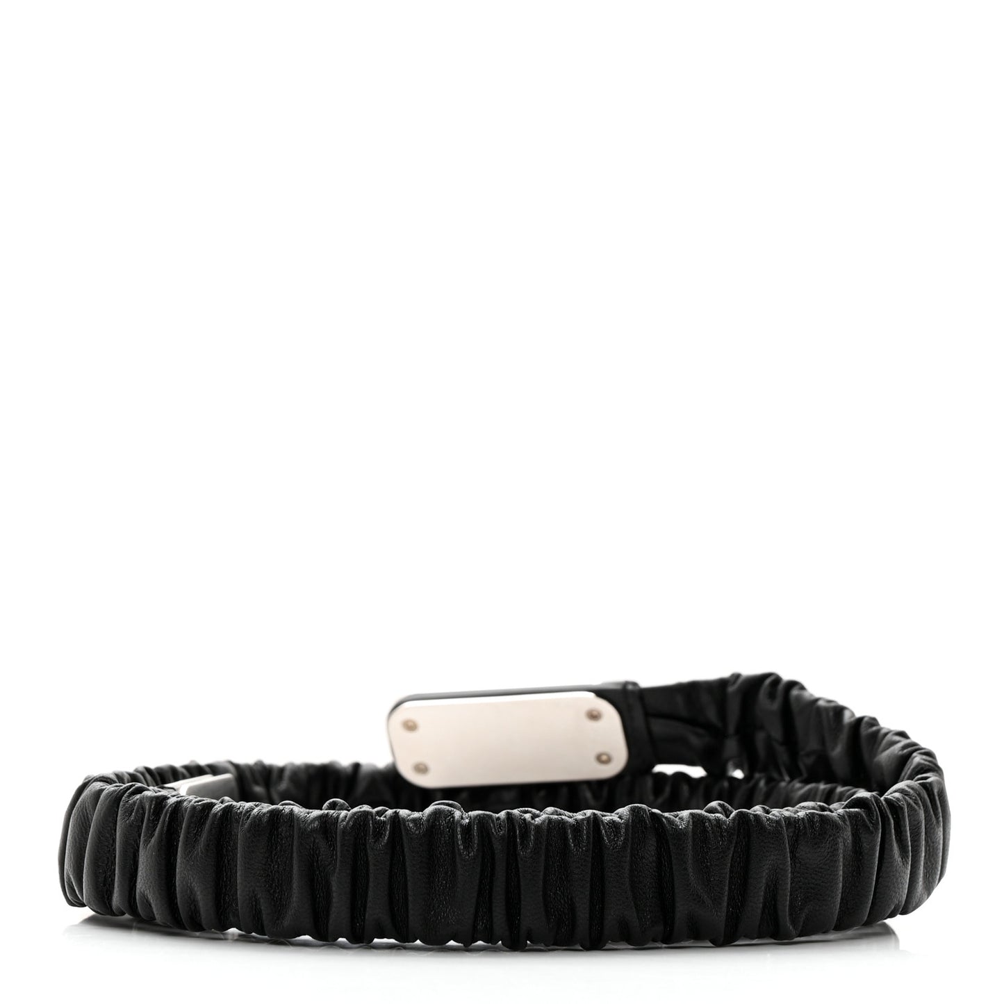 Lambskin Baguette Crystal CC Belt 90 36 Black