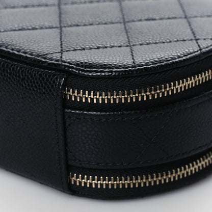 Chanel Caviar Quilted Round Handle With Care Vanity With Chain Black 12 of 13