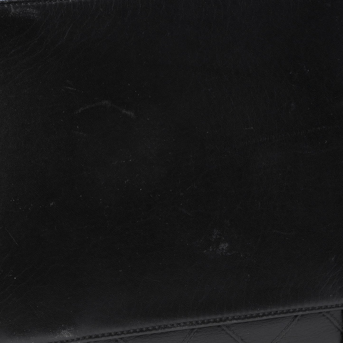 Calfskin Stitched CC Boston Black