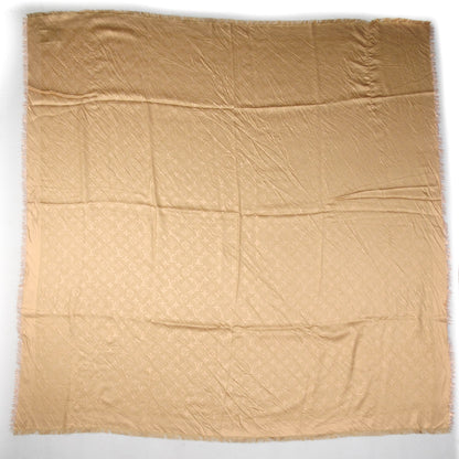 Louis Vuitton Silk Wool Monogram Voile Shawl Gold 3 of 7