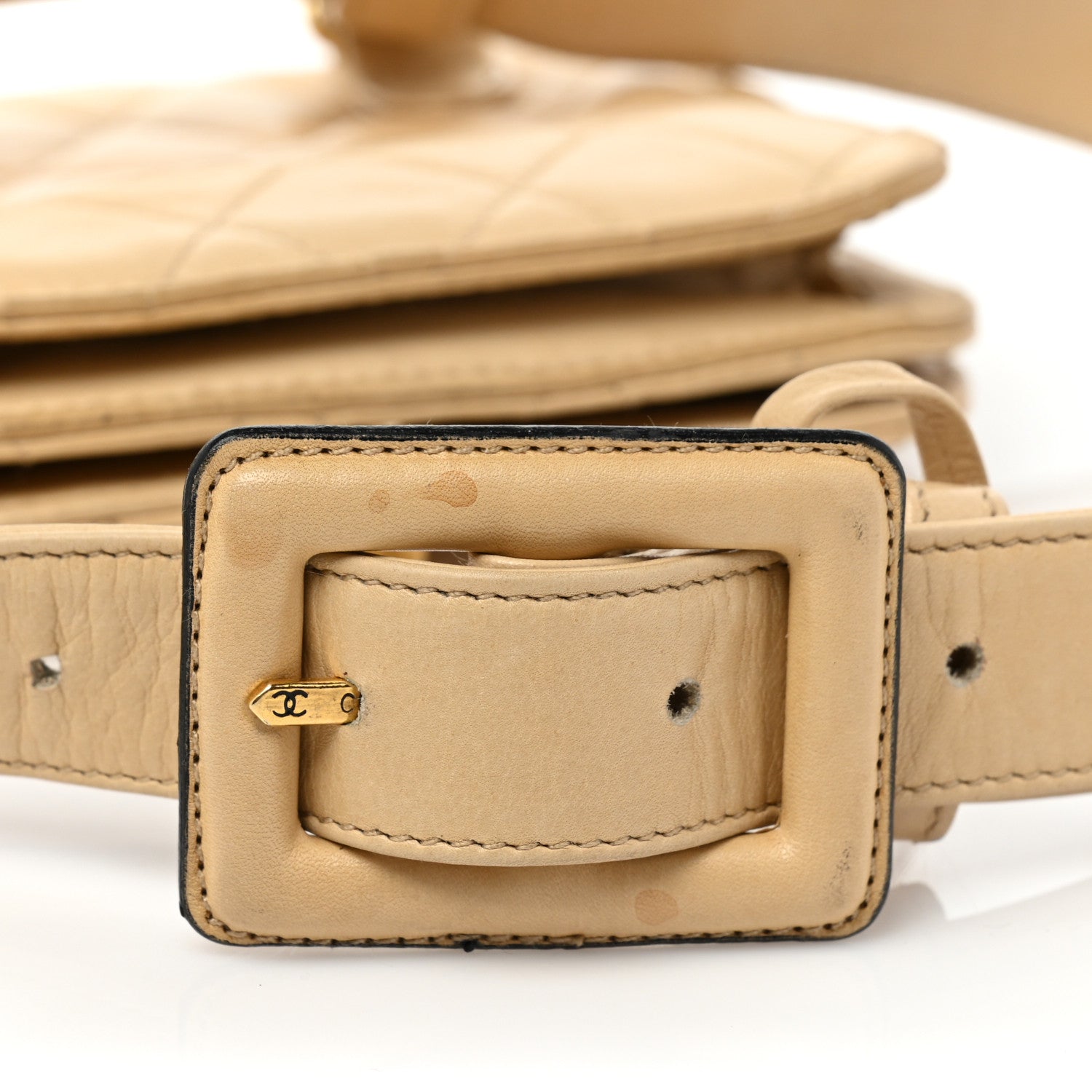 Chanel Lambskin Quilted Flap Waist Belt Bag 75 30 Beige 16 of 24