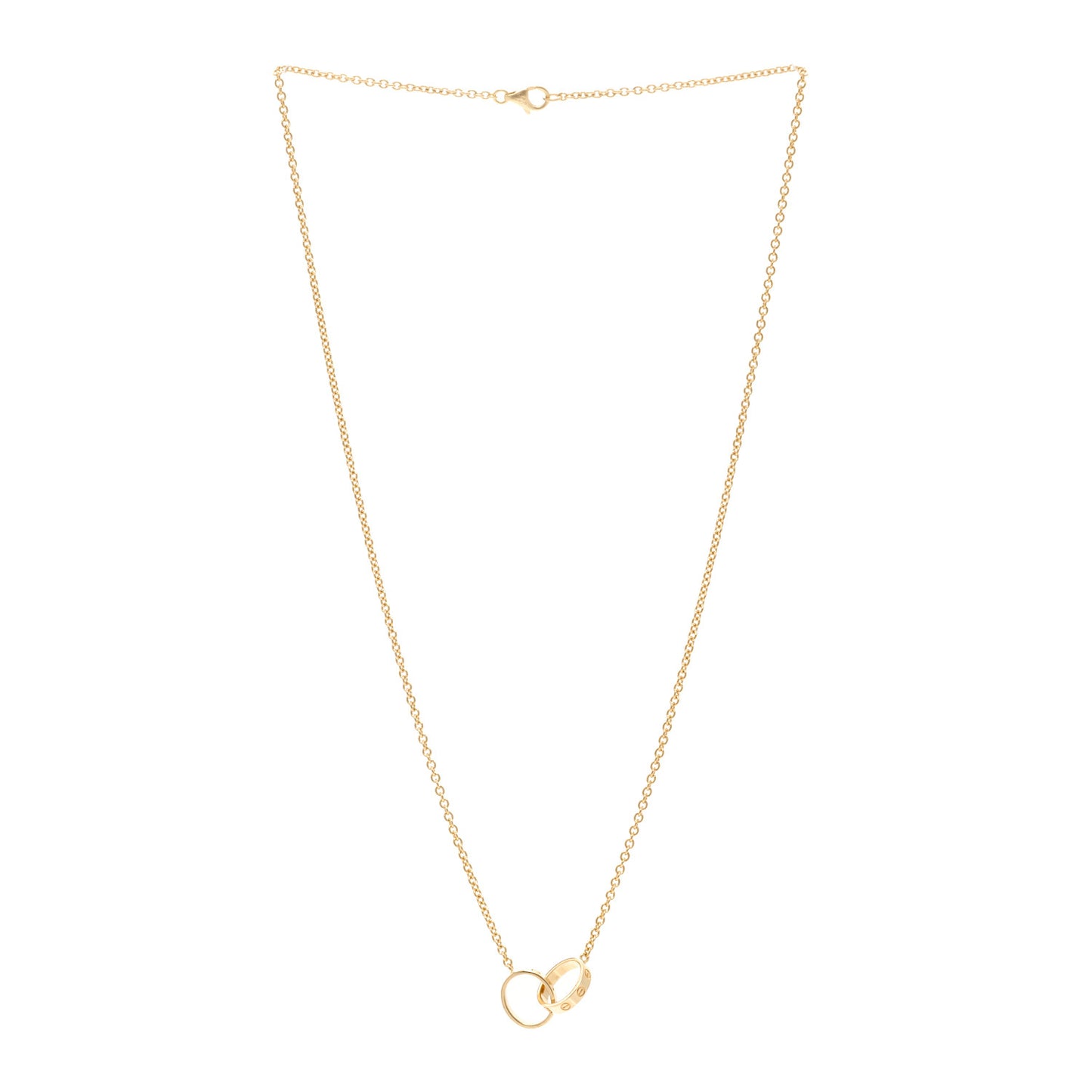 18K Yellow Gold Interlocking LOVE Necklace