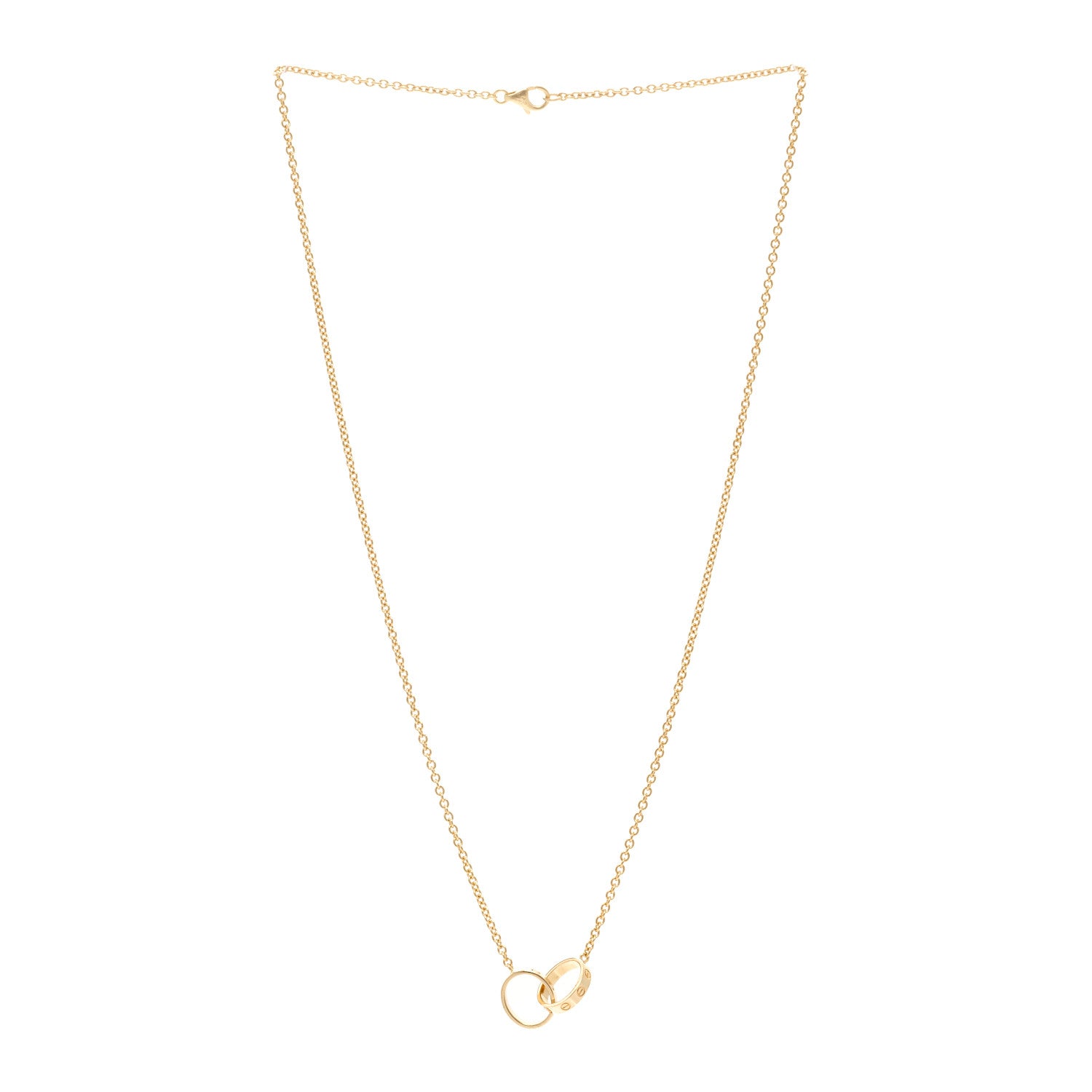 Cartier 18K Yellow Gold Interlocking LOVE Necklace 3 of 5