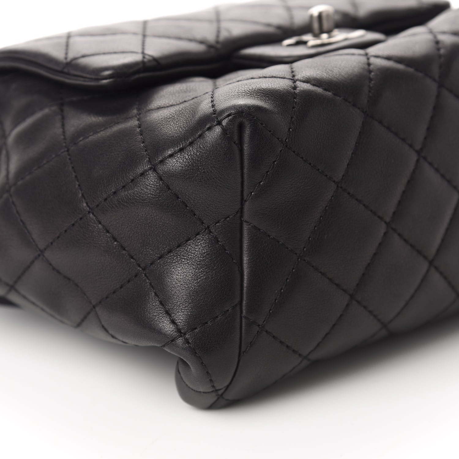 Chanel Lambskin Quilted Drawstring Backpack Black 6 of 16