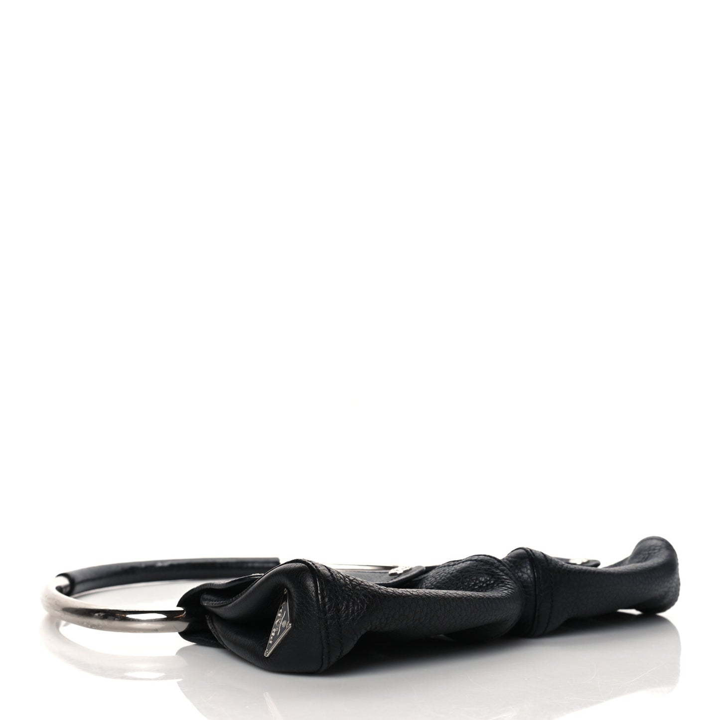 Calfksin Loop Top Handle Bag Black