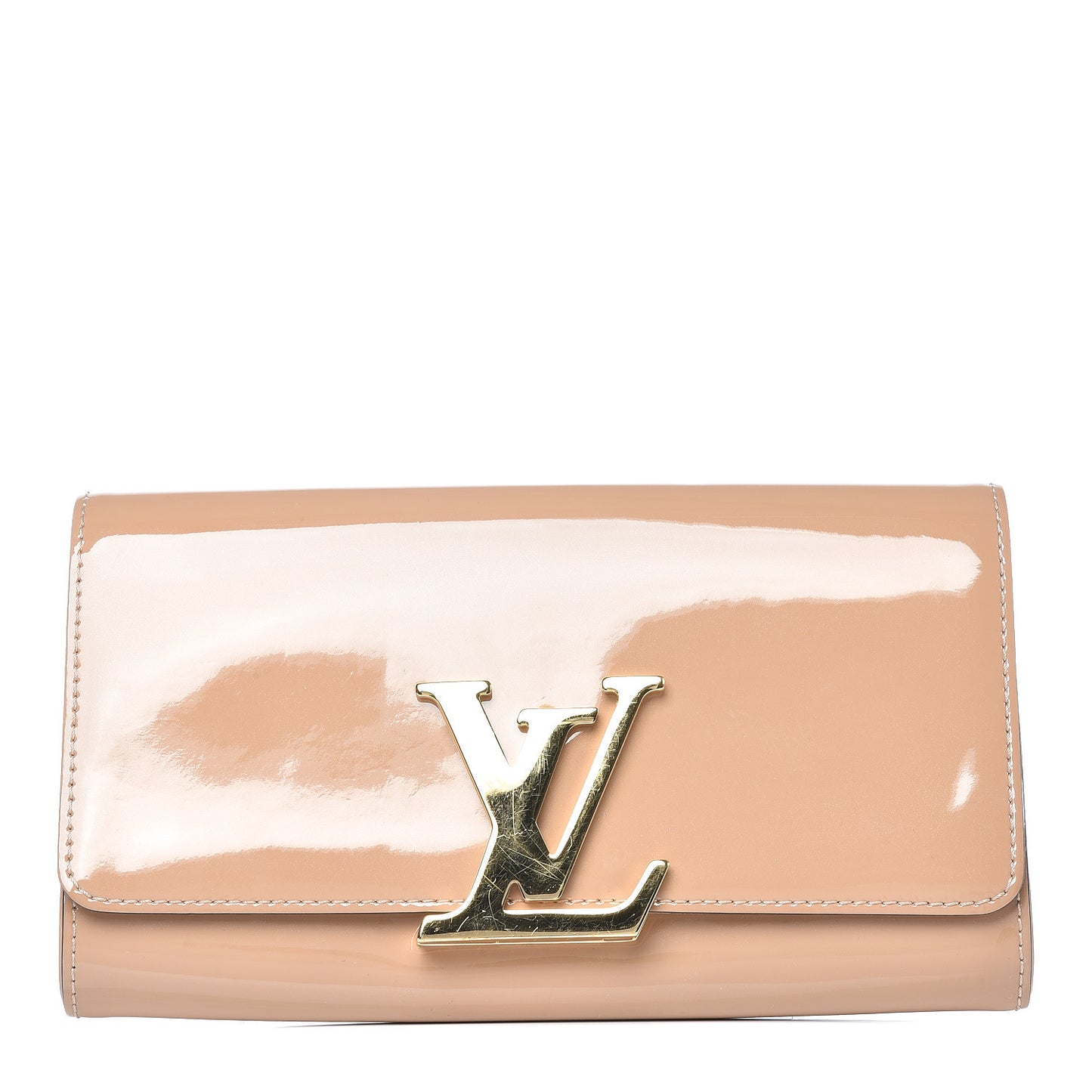 Patent Louise Clutch Nude
