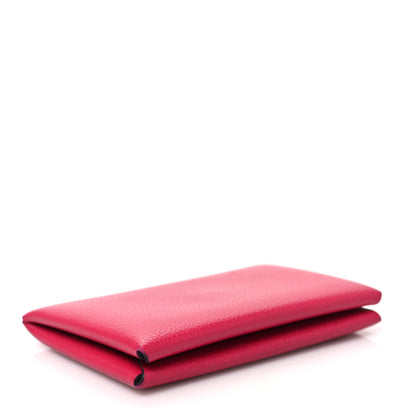 Hermes Evercolor Calvi Card Case Framboise 4 of 7