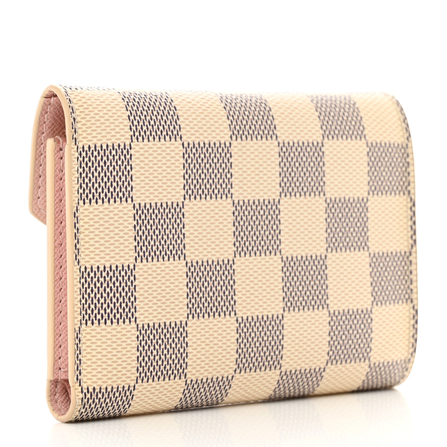 Louis Vuitton Damier Azur Victorine Wallet Rose Ballerine 3 of 8