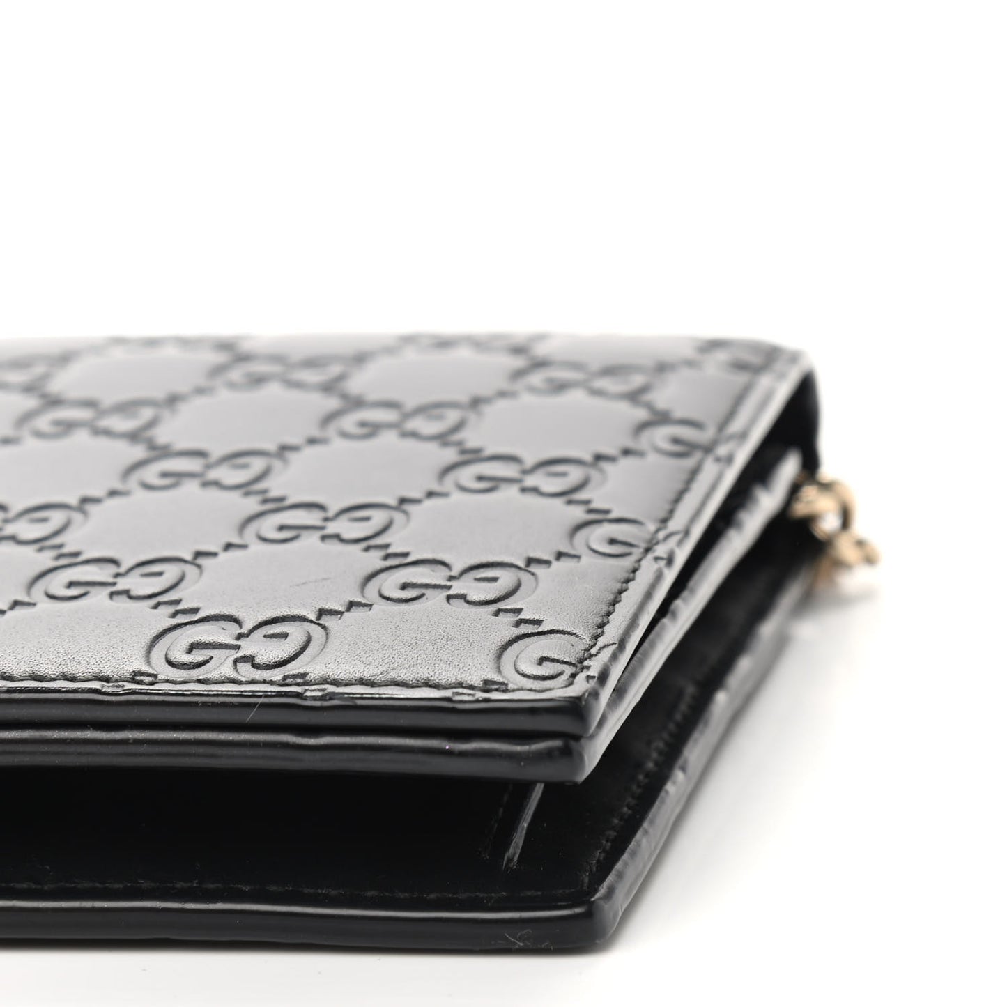 Guccissima Signature Bowy Chain Wallet Black