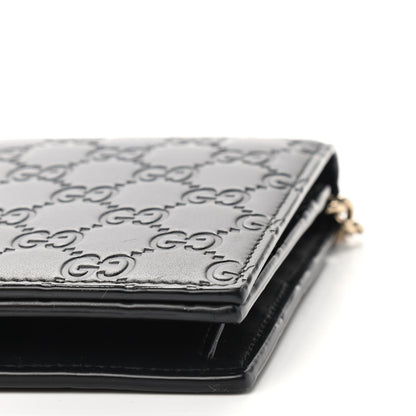 Gucci Guccissima Signature Bowy Chain Wallet Black 6 of 9